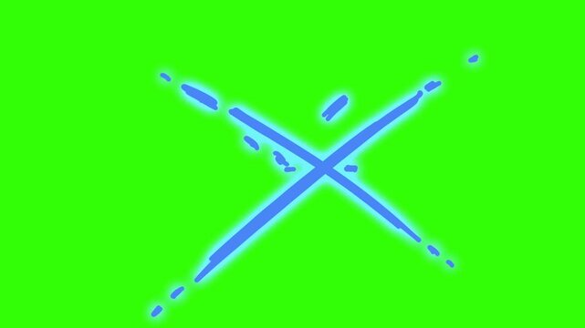 Sword slash effect animation with glowing blue color