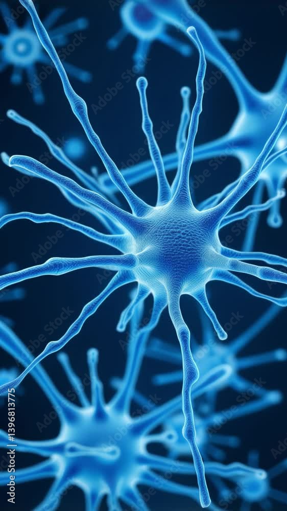 Fototapete Background from nerve cells or neural networks with cell activity between each other