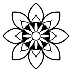 Beautiful-floral-mandala-design creative-ornament. 