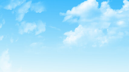 Blue sky background, natural landscape. Blue sky background and white clouds soft focus, and copy space.