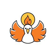 holy spirit pentecost sunday vector greetings with joyful worship