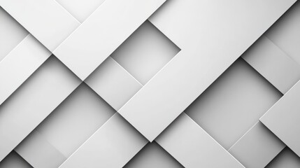 Obraz premium Abstract gray geometric pattern with overlapping stripes and shadow effects.
