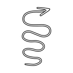 Arrow icon vector. Hand drawn arrow illustration sign. Hand drawn sketch elements.