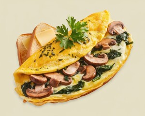 Omelette with Herbs and Toast