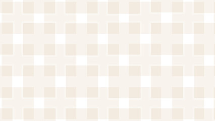 Beige and white geometric seamless pattern with squares. Plaid checkered background.