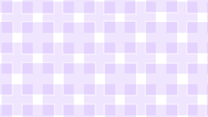 Purple and white geometric seamless pattern with squares. Plaid checkered background.