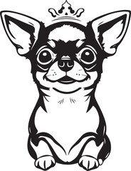 Chihuahua dog . Hand drawn vector illustration