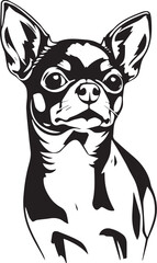Chihuahua dog . Hand drawn vector illustration	