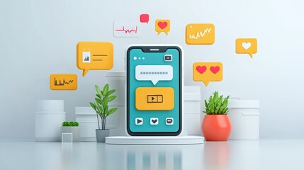 Smartphone displaying social media notifications and messages.