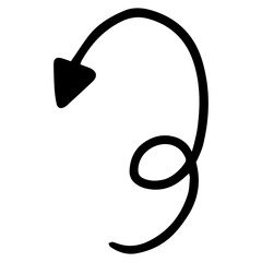 Arrow icon vector. Hand drawn arrow illustration sign. Hand drawn sketch elements.