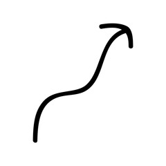 Arrow icon vector. Hand drawn arrow illustration sign. Hand drawn sketch elements.