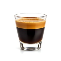 Rich Brew: A vibrant shot of espresso, showcasing its layered composition within a clear glass. This image presents the dark intensity and inviting crema.