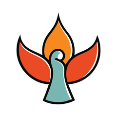 holy spirit pentecost sunday vector greetings with celebration