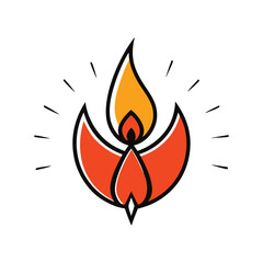 holy spirit pentecost sunday vector greetings with worship © Kalpana