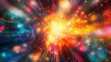 Fototapeta premium colorful and energetic modern abstract background with bright, radiant colors and dynamic shapes, offering a visually captivating experience