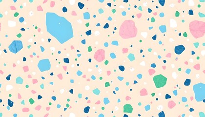 Colorful abstract pattern of geometric shapes digital artwork creative studio vibrant environment top-down view design concept