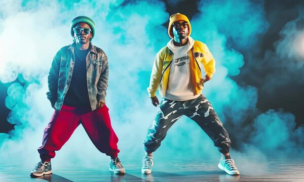 Two mans hip-hop dancer.