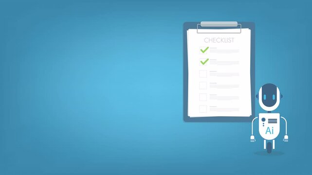 AI chatbot with online checklist for to-do list assistants task planning concept	