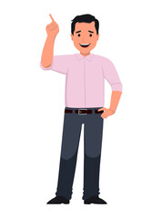 A smiling businessman with an idea.