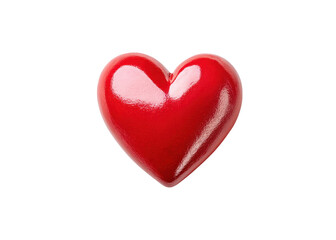 Red heart on white background. Symbol of love, Valentine's Day, and romance.