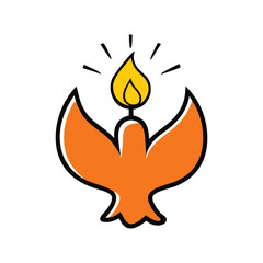 holy spirit pentecost sunday vector greetings with angels