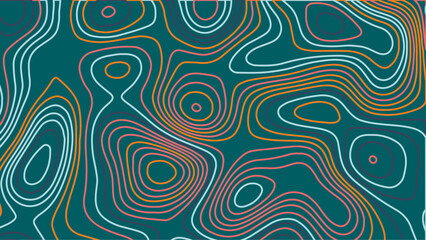 topographic contour background. contour lines background. Topographic map contour background. Vector line pattern