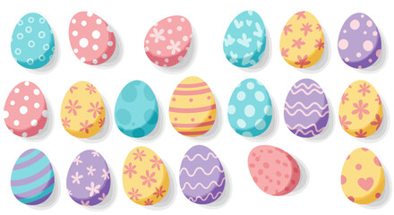 easter eggs seamless pattern
