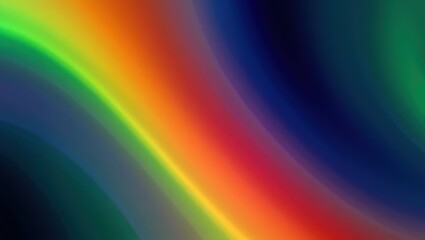 Obraz premium Abstract gradient background with curved lines of green orange red and blue color transitions