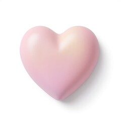Fototapeta premium Pink heart shape on white background