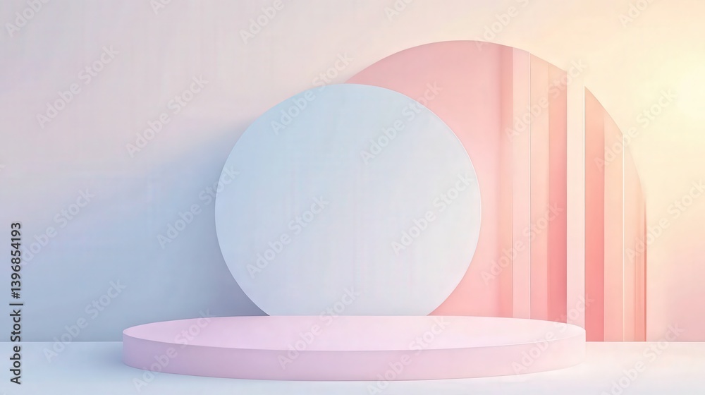 Aufkleber smooth and elegant minimalist gradient background with subtle color transitions from soft blues to pale pinks, creating a calm and modern aesthetic.