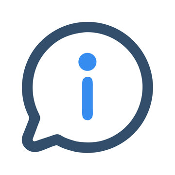 Information Icon Inside Chat Bubble Icon Design