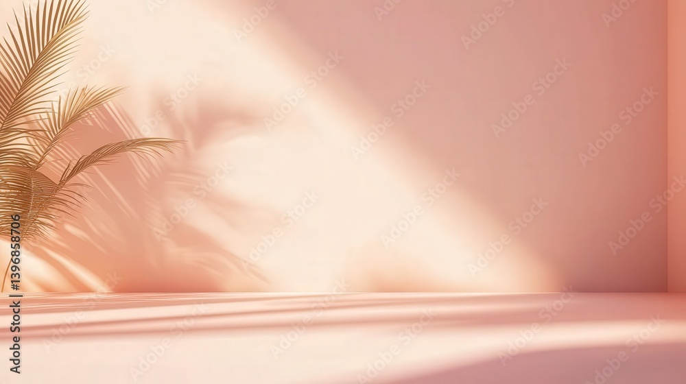 Poster gentle minimalist gradient background with a transition from soft peach to light pink, creating a wa