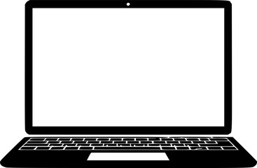 NewVectorIllustrationSign nvis - laptop vector sign . isolated transparent screen . simple silhouette .  led type . business digital . technology .