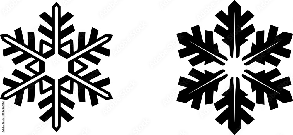 Poster outline filled vector sign ofvs - snowflake vector icon . isolated transparent . outline and filled 