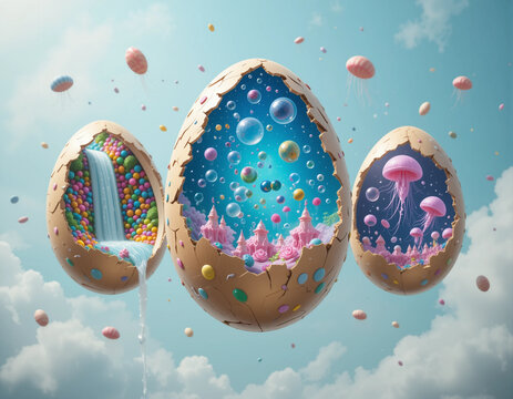 Surprise Worlds Inside Easter Eggs