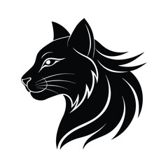 Obraz premium Silhouette art illustration of a cat head.eps