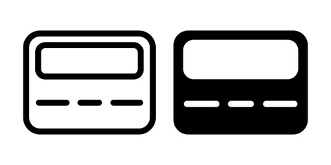 Credit card payment glyph icon.
