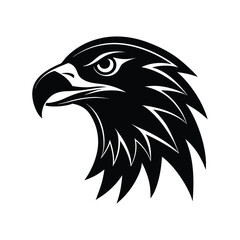 Silhouette art illustration of an eagle head.eps