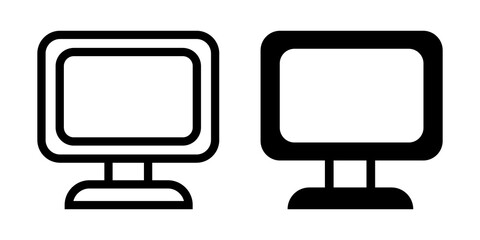 Computer or laptop glyph icon.