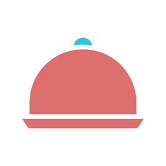 Stylized presentation of a domed serving dish with minimalist design elements