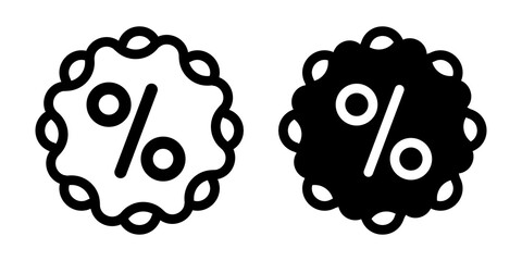 sale badge vector icon. percent price tag. special offer. discount.