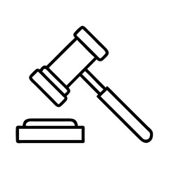 Judge Gavel Hammer on Base Icon Design