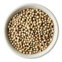 White pepper bowl, showcasing its unique texture and color, adds touch of elegance to any dish