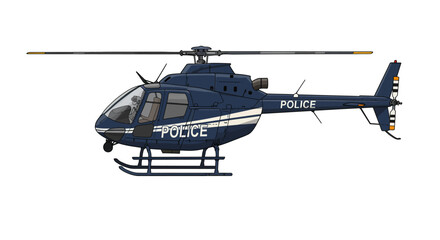 Police Helicopter Vehicle Cartoon Toy No Background Vector © DisplayToons