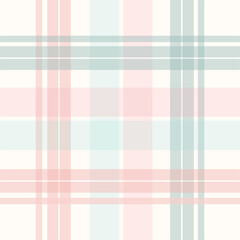 Check plaid pattern in pink and beige. Seamless light pastel houndstooth tartan for dress, jacket, coat, scarf, other modern spring summer autumn winter fashion fabric design.	
