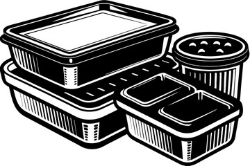 Fototapeta premium High-quality cooking equipment vector illustration featuring essential kitchen tools and utensils, perfect for culinary-themed designs, restaurant branding, recipe blogs, menus, and food packaging. Th