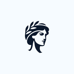 Greek lady beauty logo