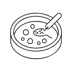 petridish icon, petridish line art - simple line art of petridish, perfect for petridish logos and icons