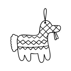 piata icon, piata line art - simple line art of piata, perfect for piata logos and icons