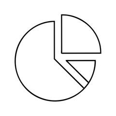 piechart icon, piechart line art - simple line art of piechart, perfect for piechart logos and icons